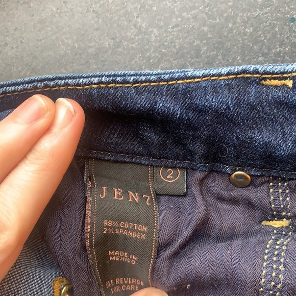Jen7  7 for all Mankind - ankle skinny blue jeans size 2 - Picture 6 of 6